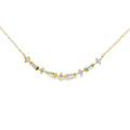 COLLAR 18KT 5 BRILLANTES 4 BAGUETTES CADENA