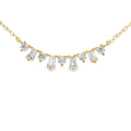 COLLAR 18KT 5 BRILLANTES 4 BAGUETTES CADENA