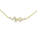COLLAR 18KT 9 BRILLANTES CON CADENA