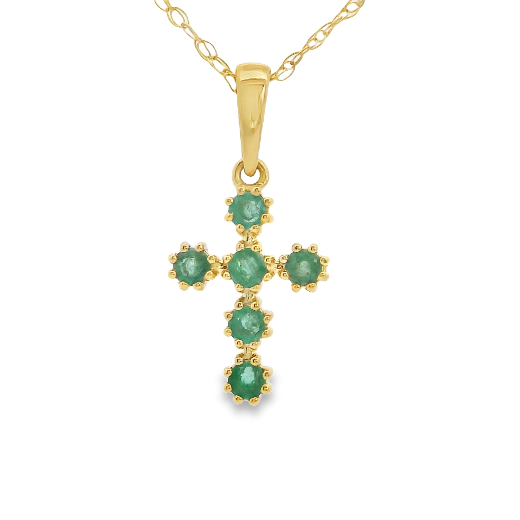 COLGANTE 18KT 6 ESMERALDAS