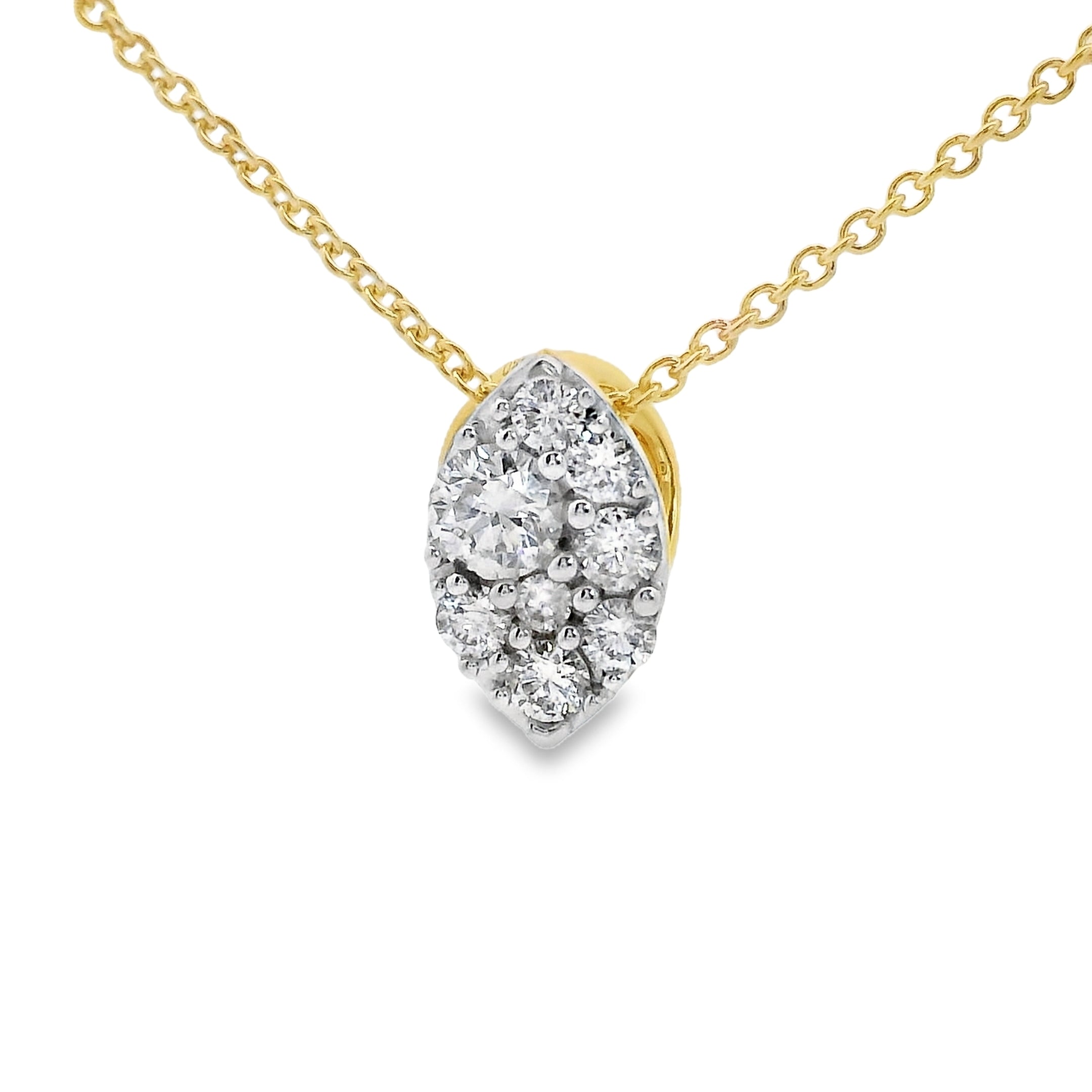 COLGANTE 18KT 8 BRILLANTES