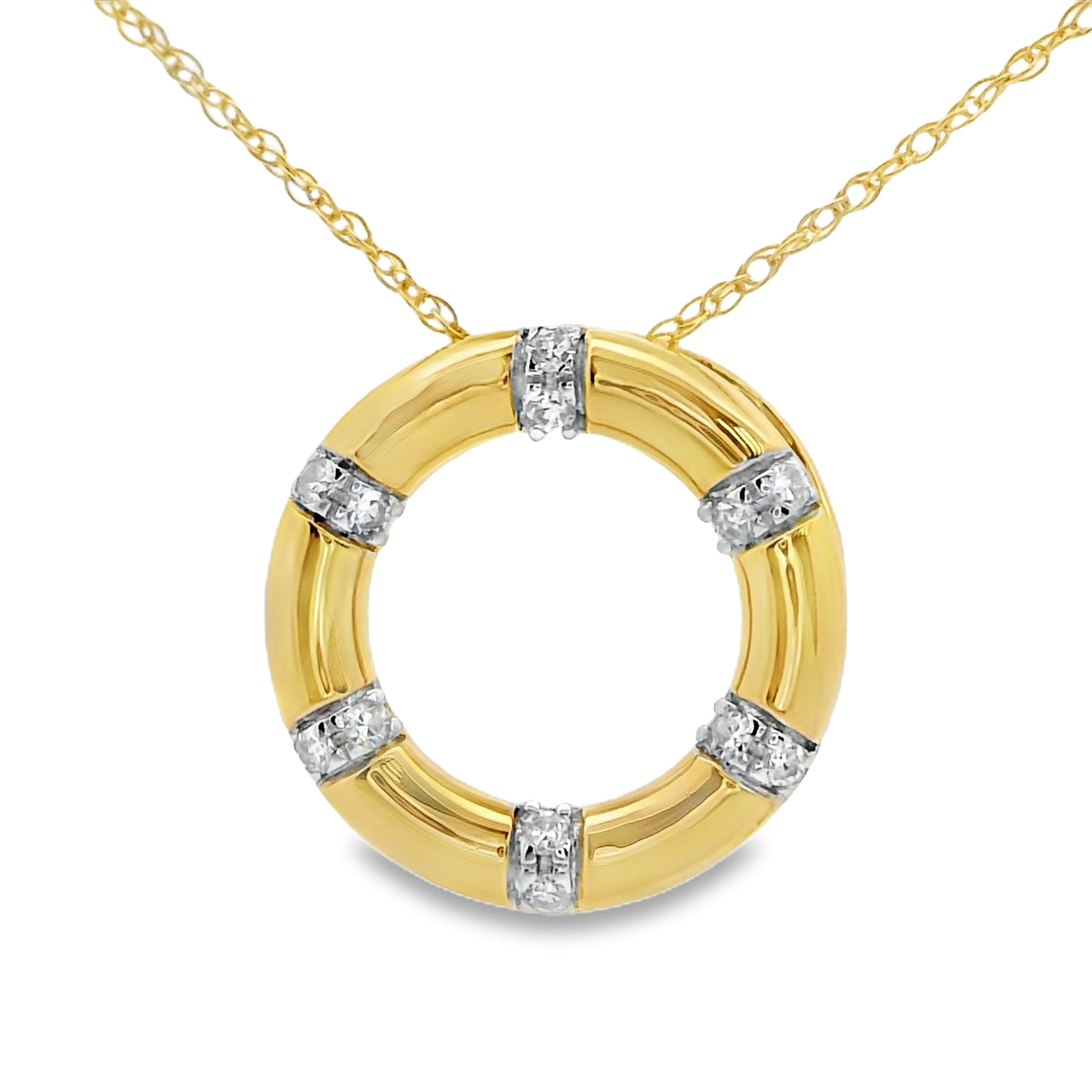 COLGANTE 18KT 12 BRILLANTES