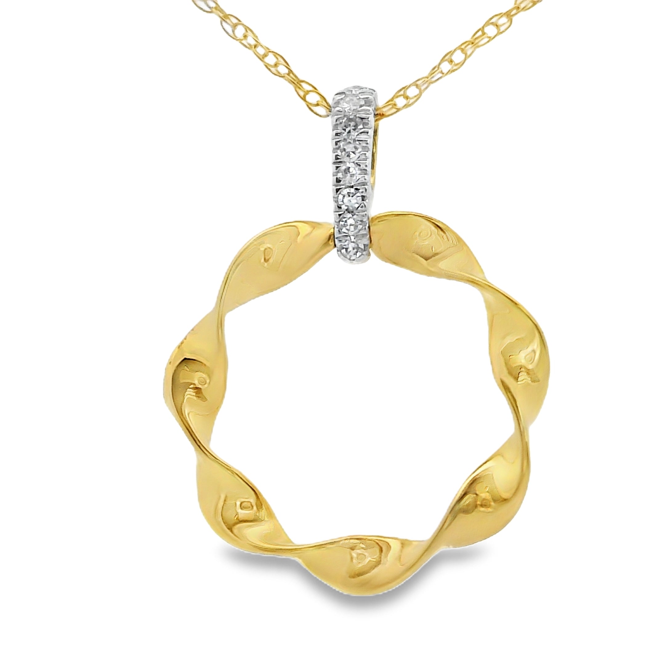 COLGANTE 18KT 8 BRILLANTES