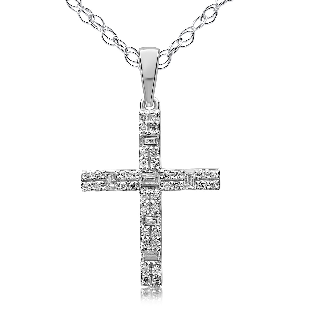 COLGANTE 18KT 45 BRILLANTES Y 6 BAGUETTES