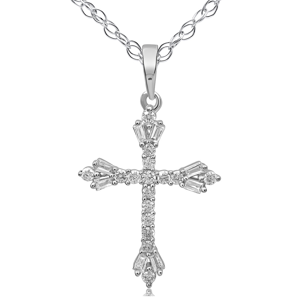 COLGANTE 18KT 24 BRILLANTES Y BAGUETTES