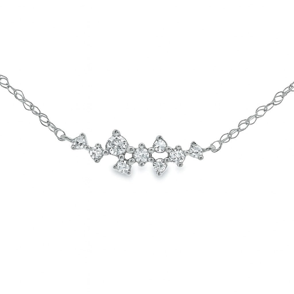 COLLAR 18KT 9 BRILLANTES CON CADENA