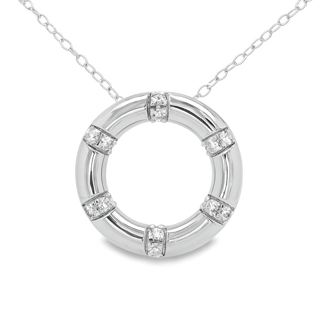 COLGANTE 18KT 12 BRILLANTES