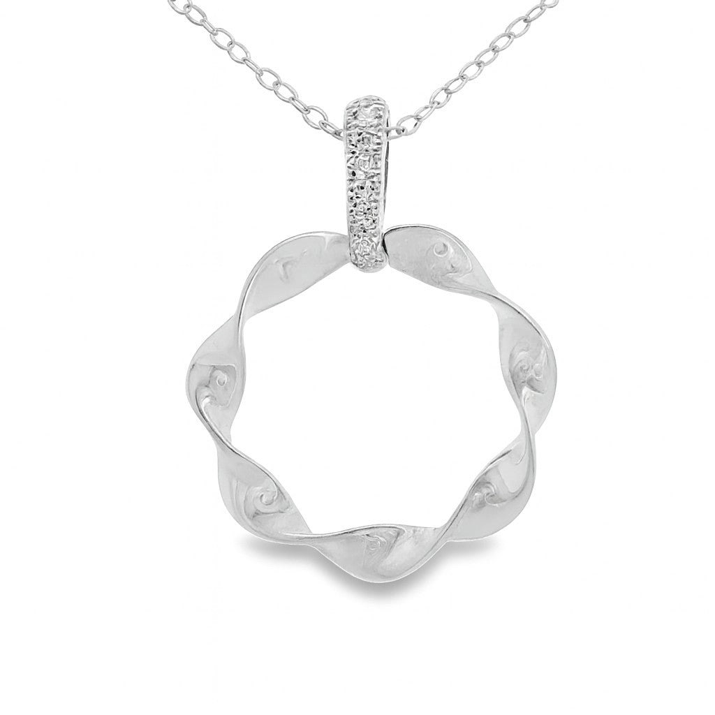 COLGANTE 18KT 8 BRILLANTES