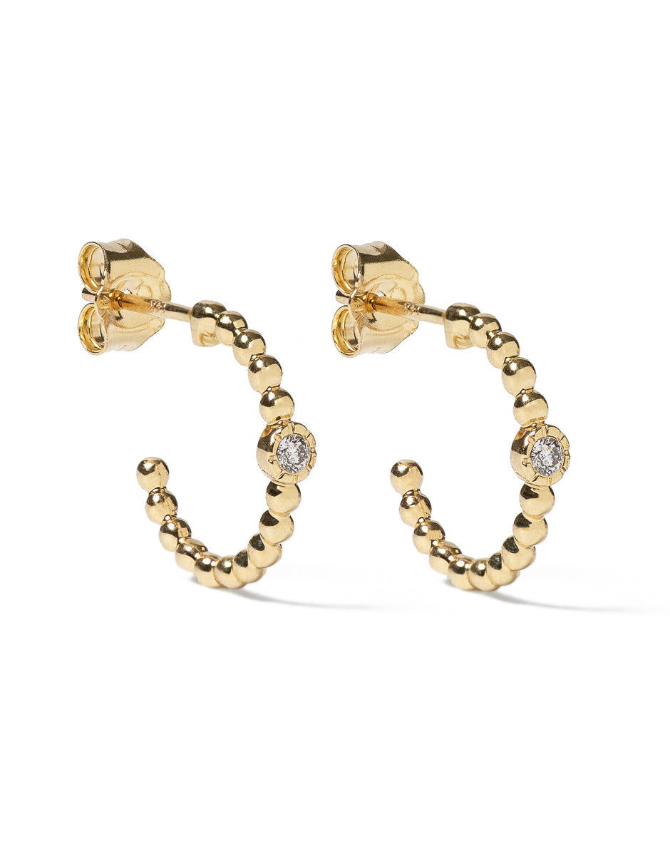 PENDIENTES 18KT 2 BRILLANTES