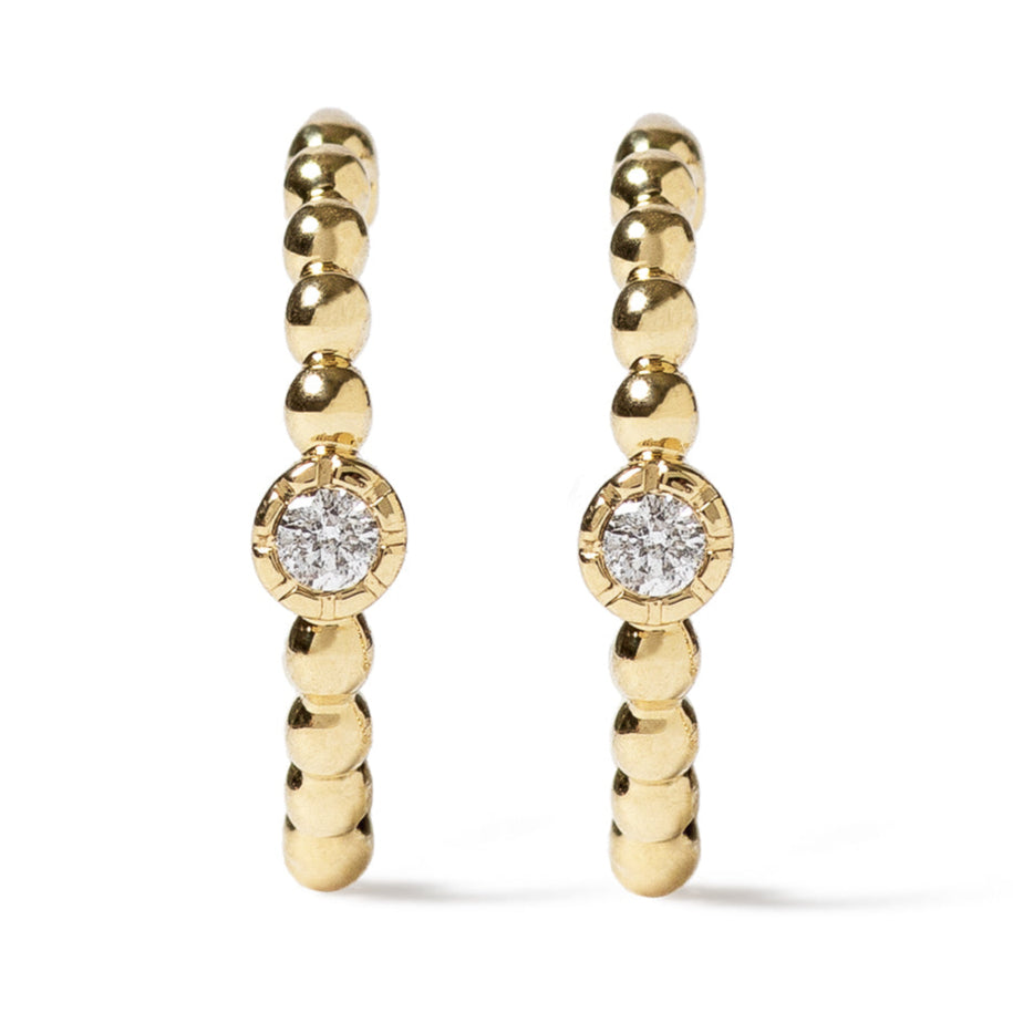PENDIENTES 18KT 2 BRILLANTES