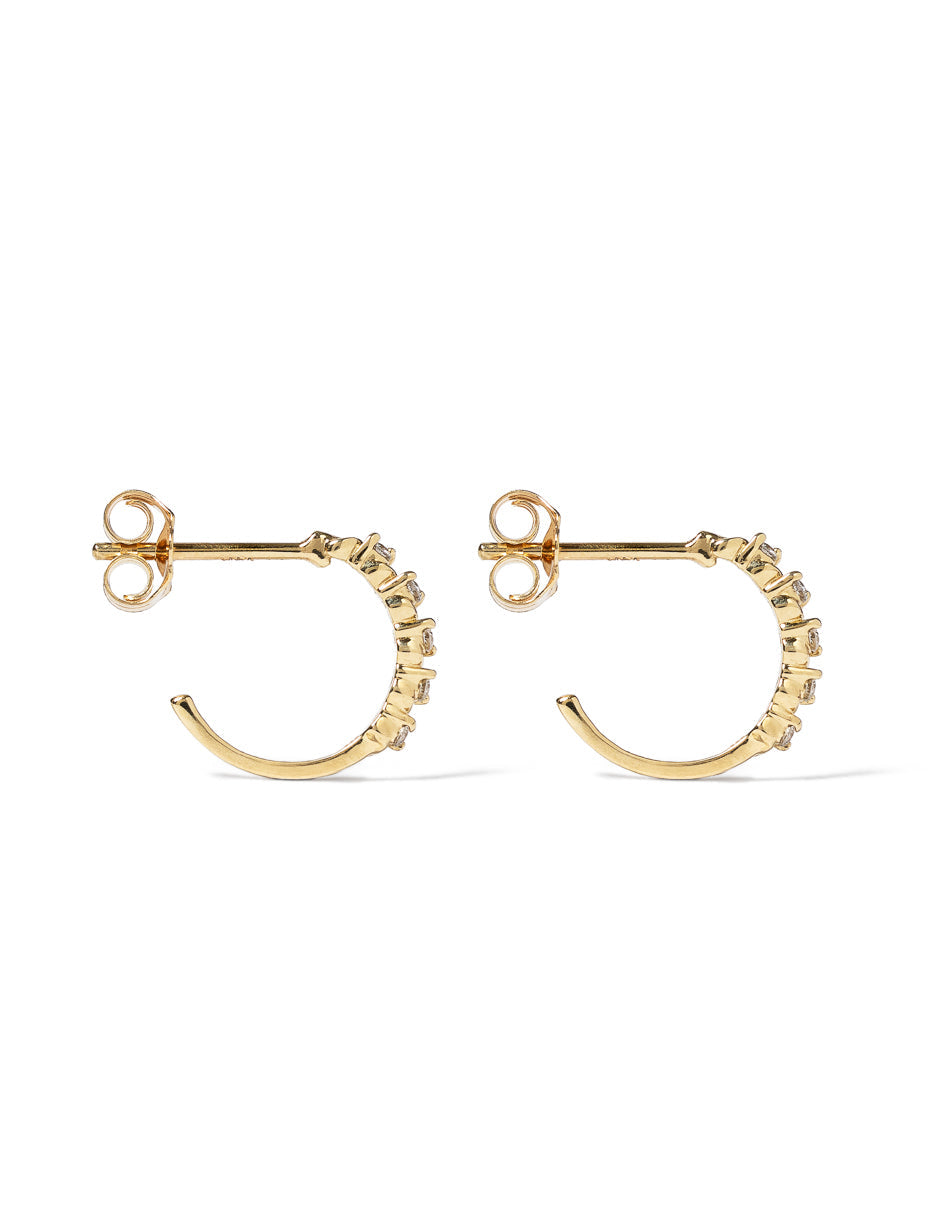 PENDIENTES 18KT 10 DIAMANTES