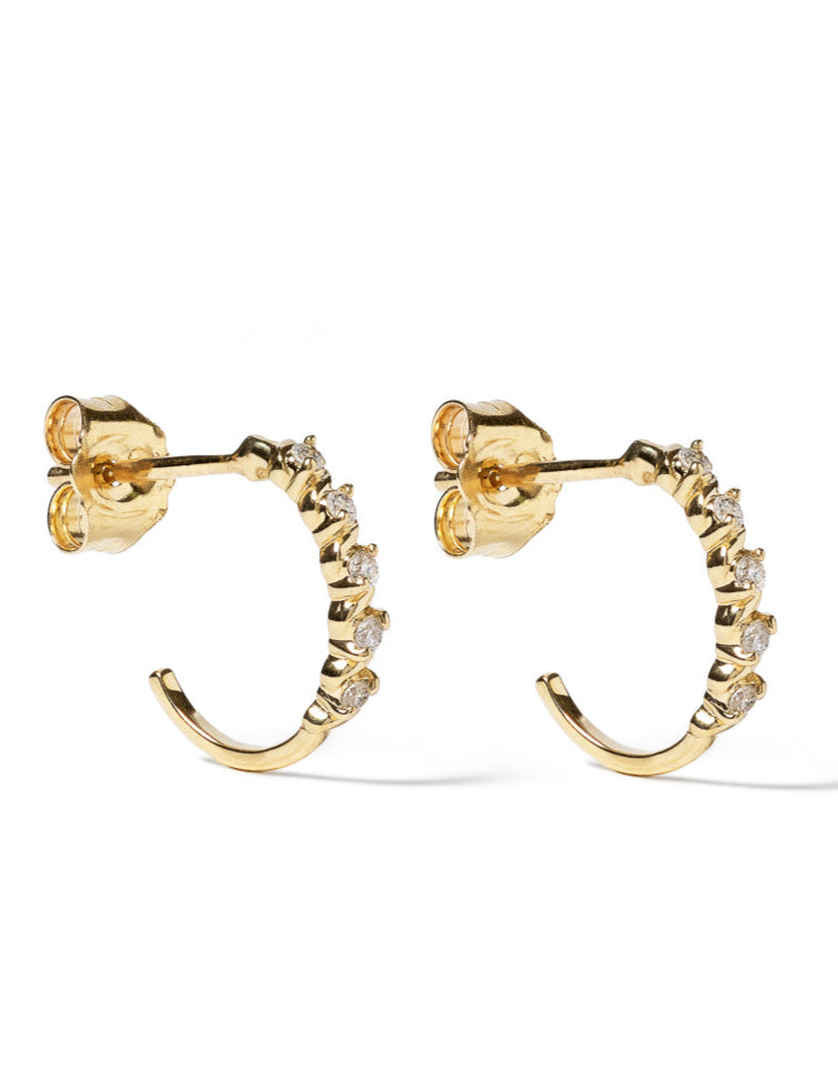 PENDIENTES 18KT 10 DIAMANTES