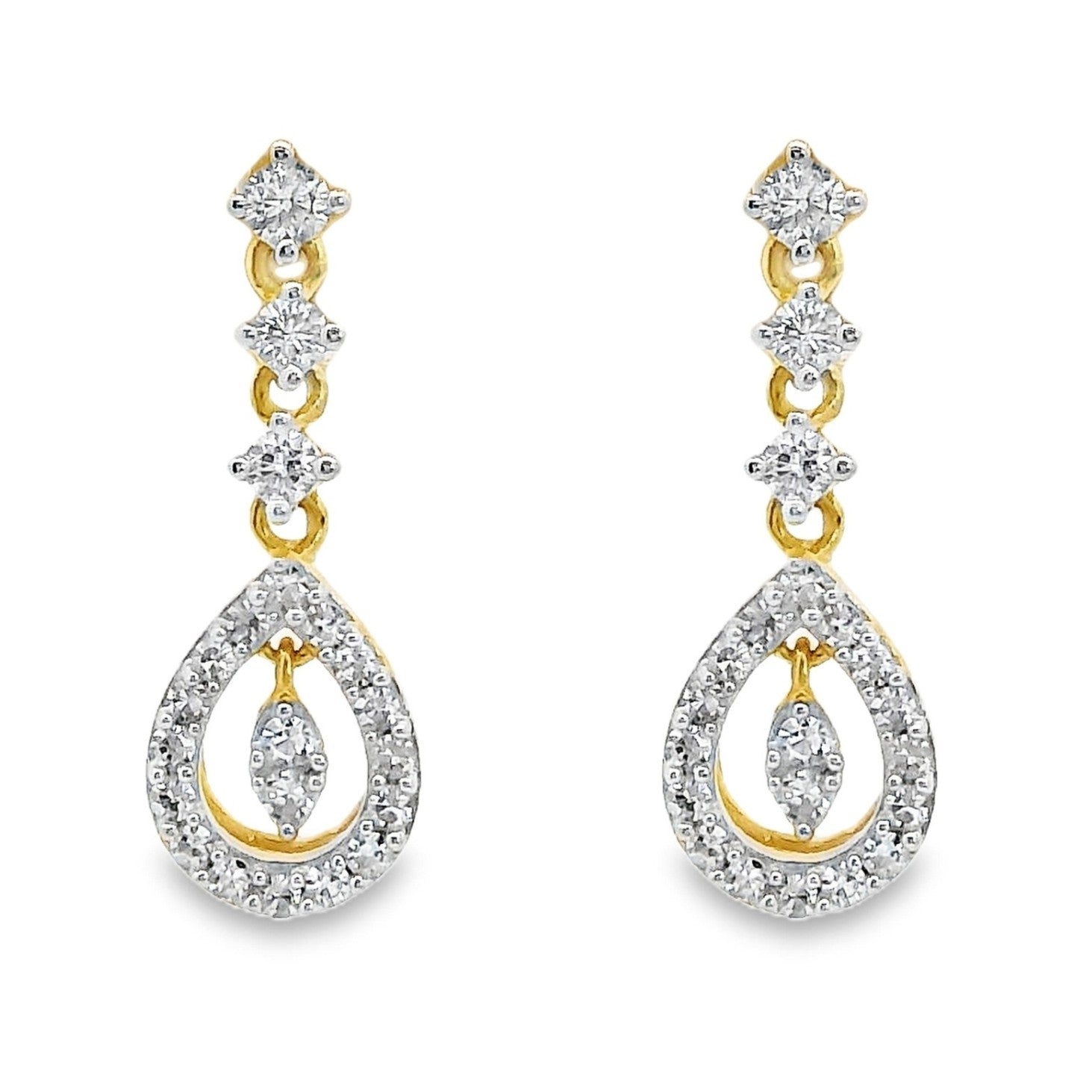 PENDIENTES 18KT 42 BRILLANTES