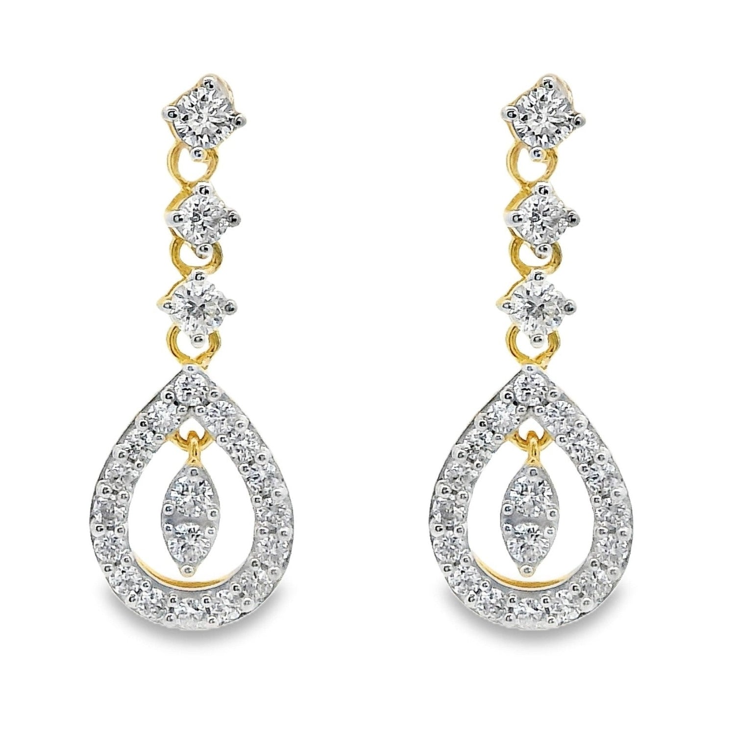 PENDIENTES 18KT 42 BRILLANTES