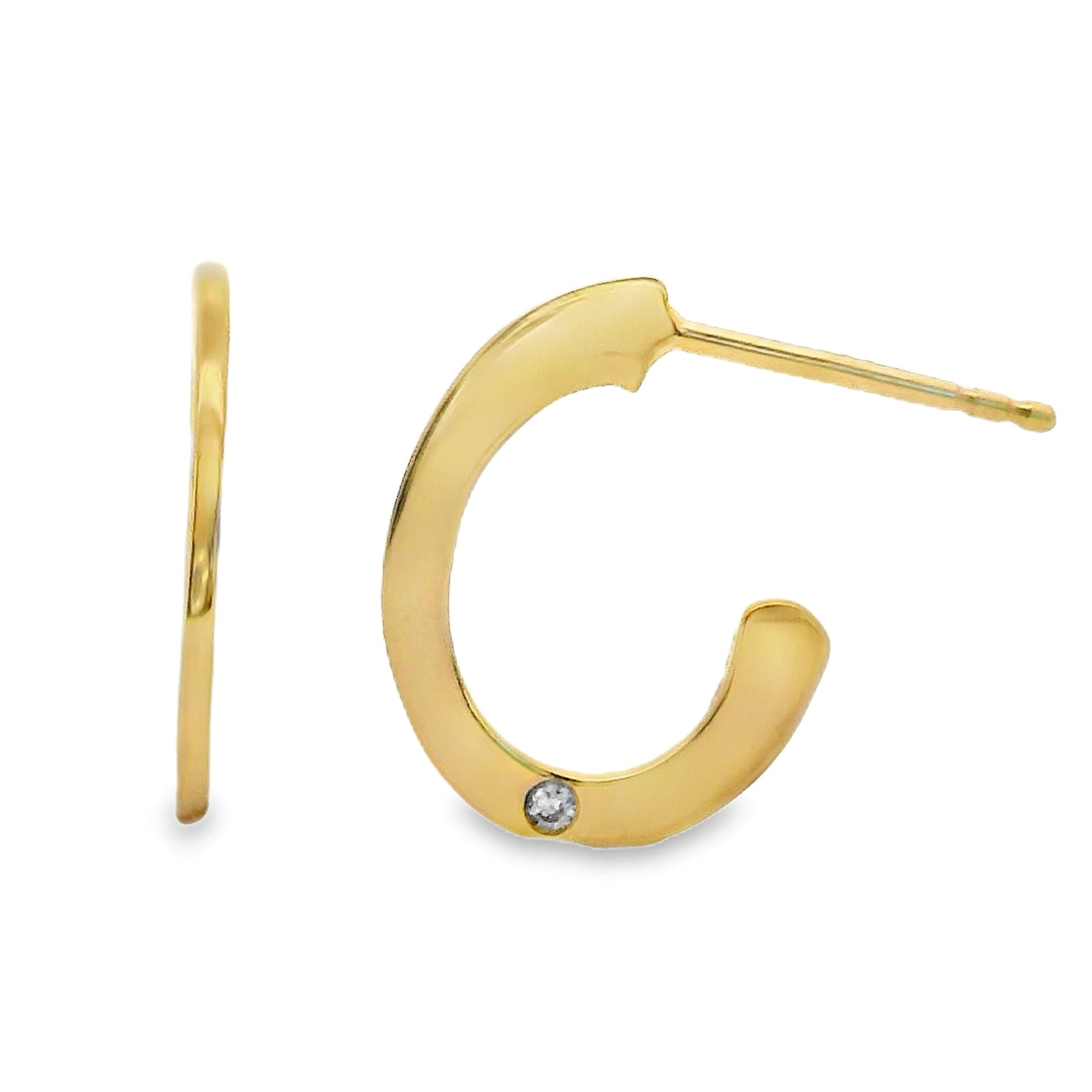 PENDIENTES 18KT 2 BRILLANTES