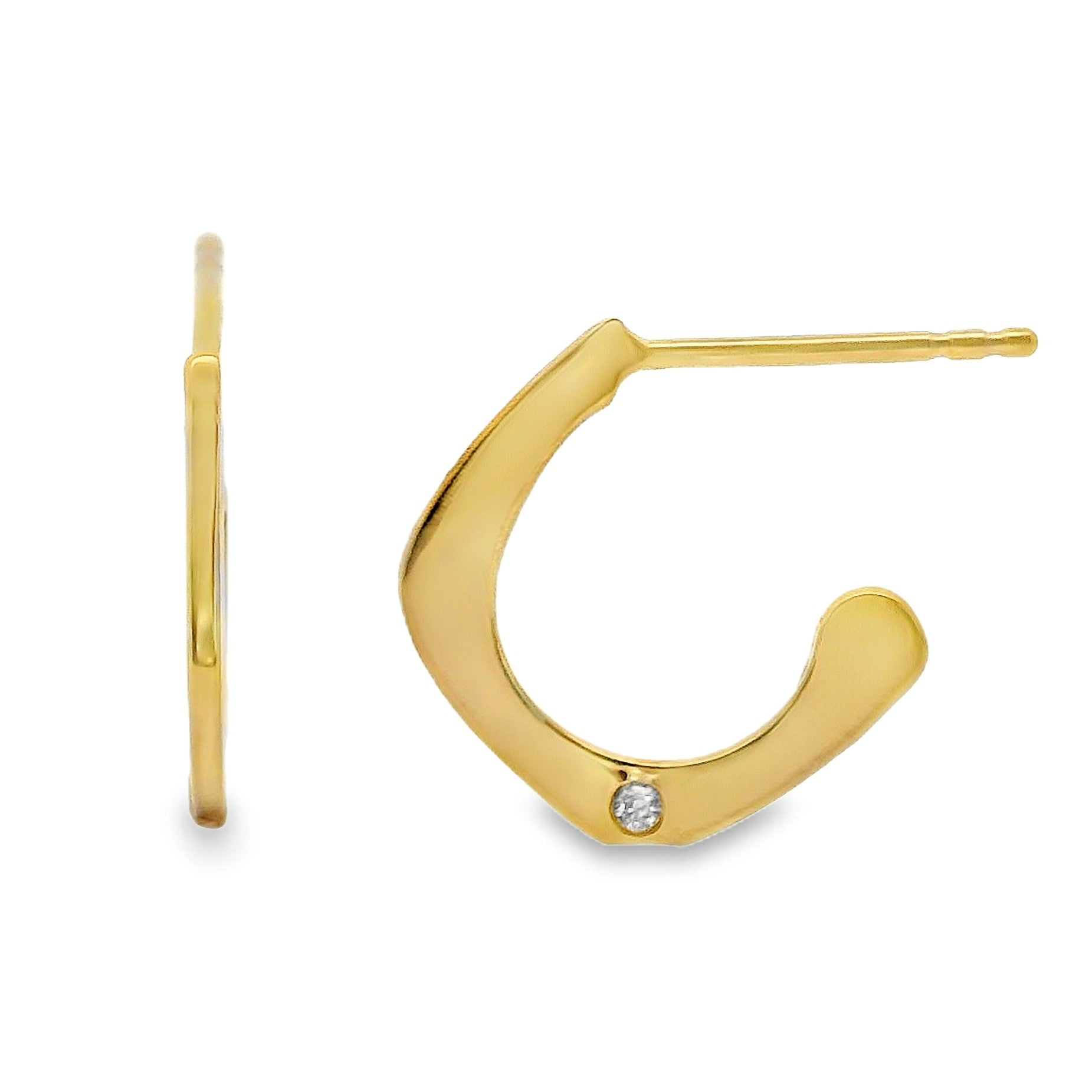 PENDIENTES 18KT 2 BRILLANTES