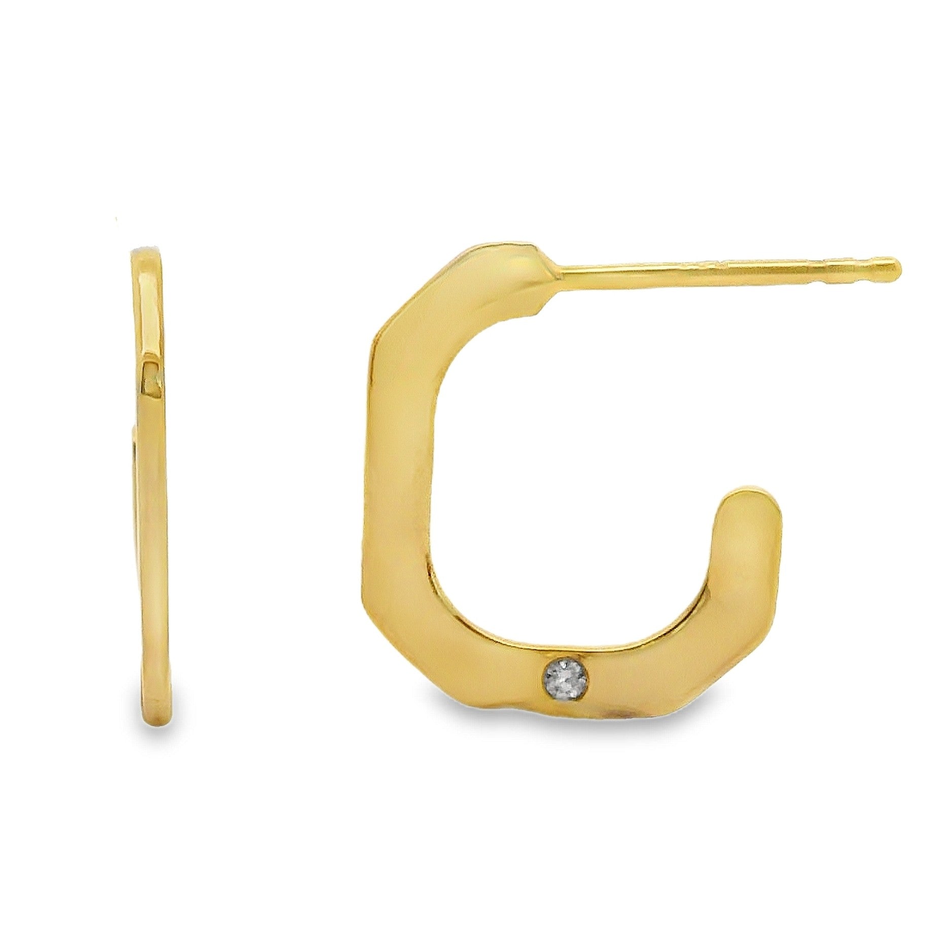 PENDIENTES 18KT 2 BRILLANTES