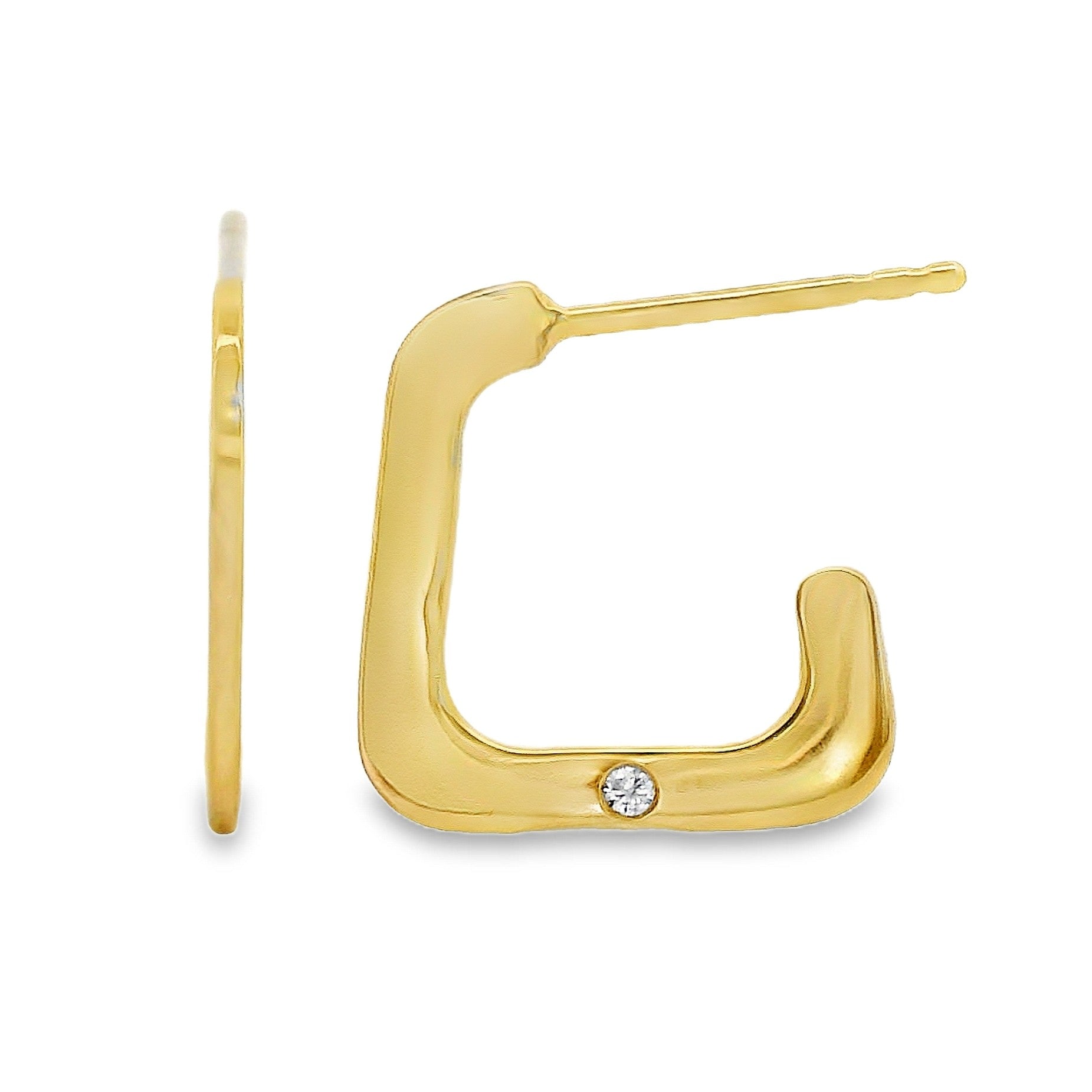 PENDIENTES 18KT 2 BRILLANTES