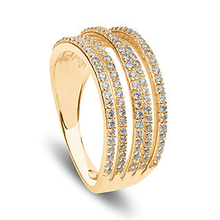 ANILLO 18KT 128  BRILLANTES