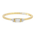 ANILLO 18KT 2 BRILLANTES 1 BAGUETTE