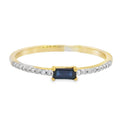ANILLO 18KT 18 BRILLANTES 1 ZAFIRO
