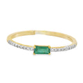 ANILLO 18KT 18 BRILLANTES 1 ESMERALDA