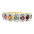 ANILLO 18KT 58 BRILLANTES 7 PIEDRAS FINAS