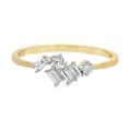 ANILLO 18KT 2 BRILLANTES 4 BAGUETTES