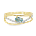ANILLO 18KT 25 BRILLANTES 1 TOPAZIOS