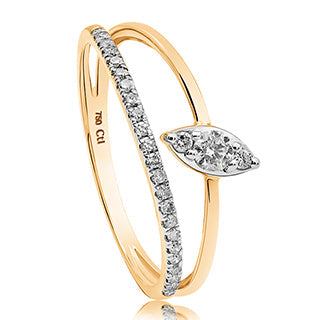 SORTIJA 18KT 26  BRILLANTES