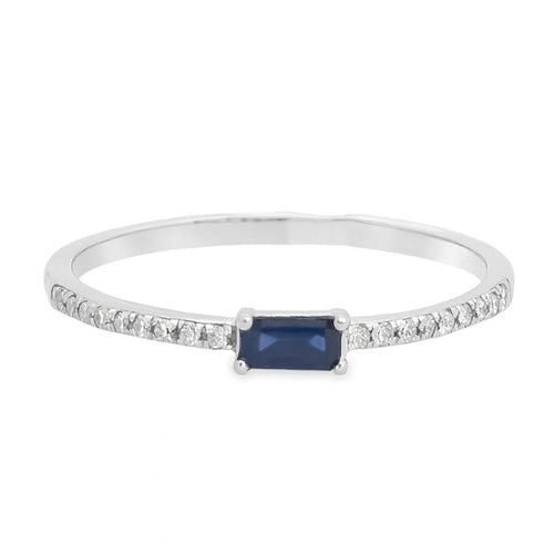 ANILLO 18KT 18 BRILLANTES 1 ZAFIRO