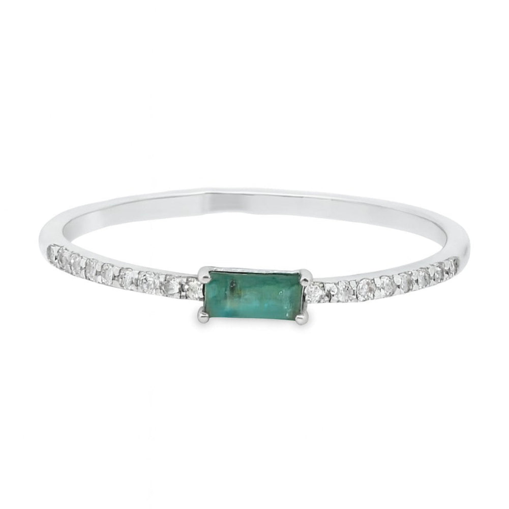 ANILLO 18KT 18 BRILLANTES 1 ESMERALDA