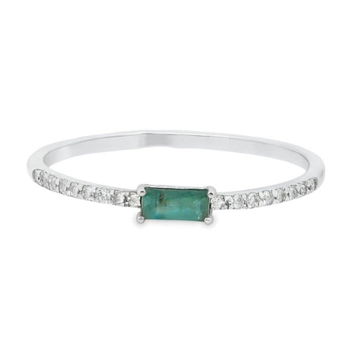 ANILLO 18KT 18 BRILLANTES 1 ESMERALDA