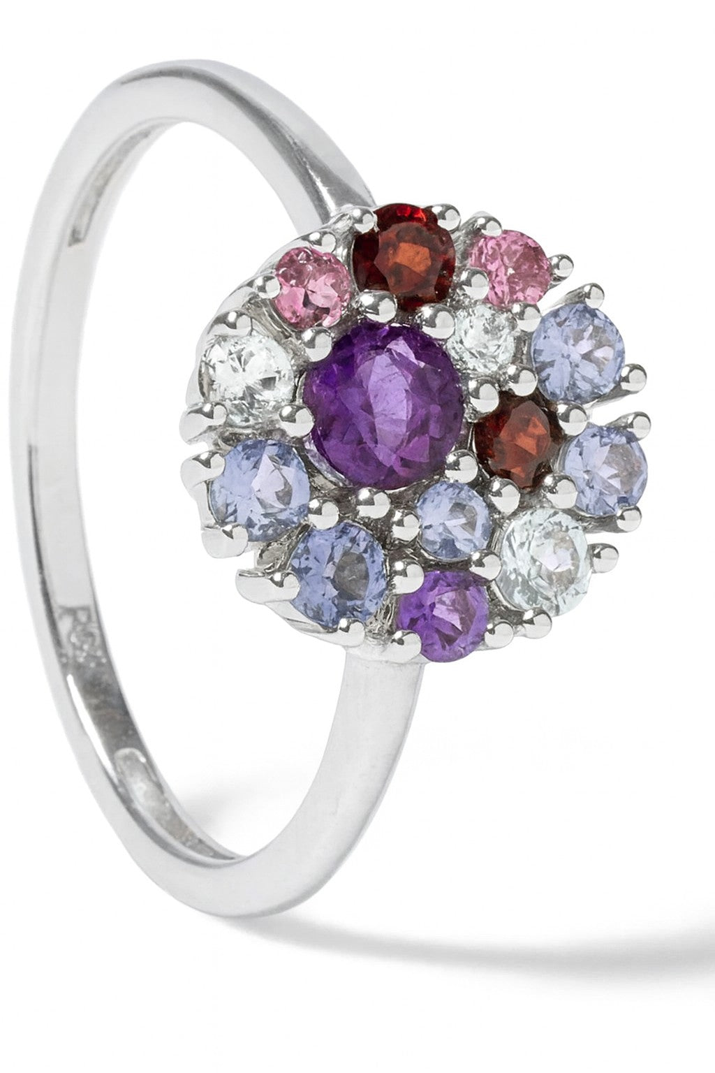 ANILLO 18KT 1 BRIL13 PIEDRAS FINAS MULTICOLOR