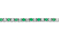 PULSERA 18KT 40 BRILLANTES 41 ESMERALDAS